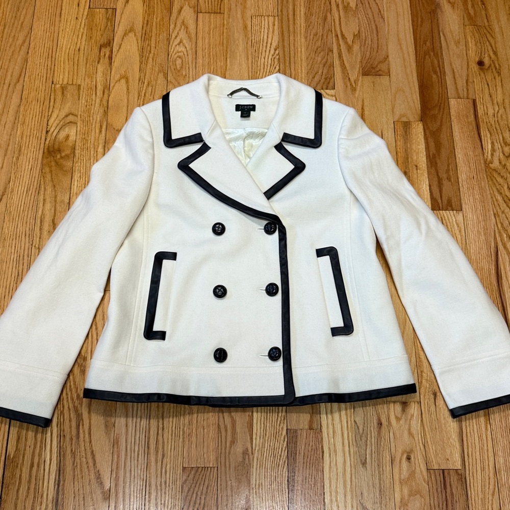 J. Crew Vintage Wool Pea Coat Stadium Jacket Size 14 Style 08411